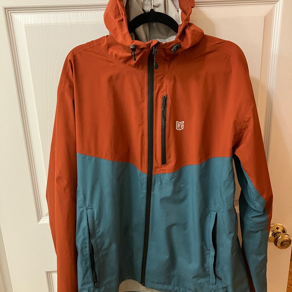 Freedom Industries Rain Jacket Men’s Large - Mojave Red/Tapestry Blue